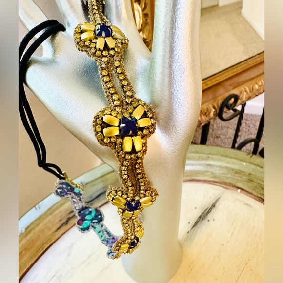 Vintage DEEPA GURNANI Bejeweled Headband - Picture 3 of 17
